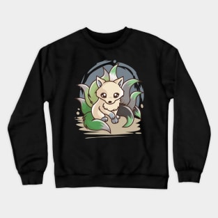 Aromantic Cute Kitsune Crewneck Sweatshirt